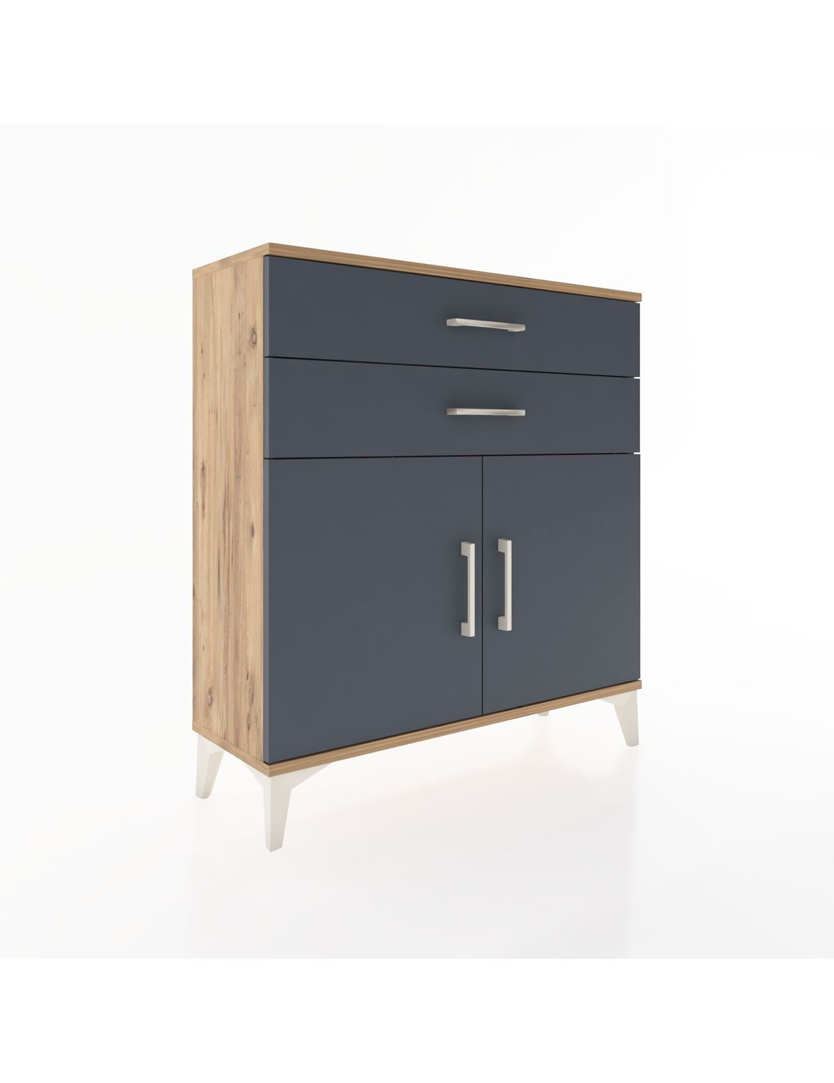 Arges Şifonyer Tek Raflı 2 Çekmeceli 2 Kapaklı 88x30x96 - S04M063V8A