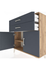 Arges Şifonyer Tek Raflı 2 Çekmeceli 2 Kapaklı 88x30x96 - S04M063V8A
