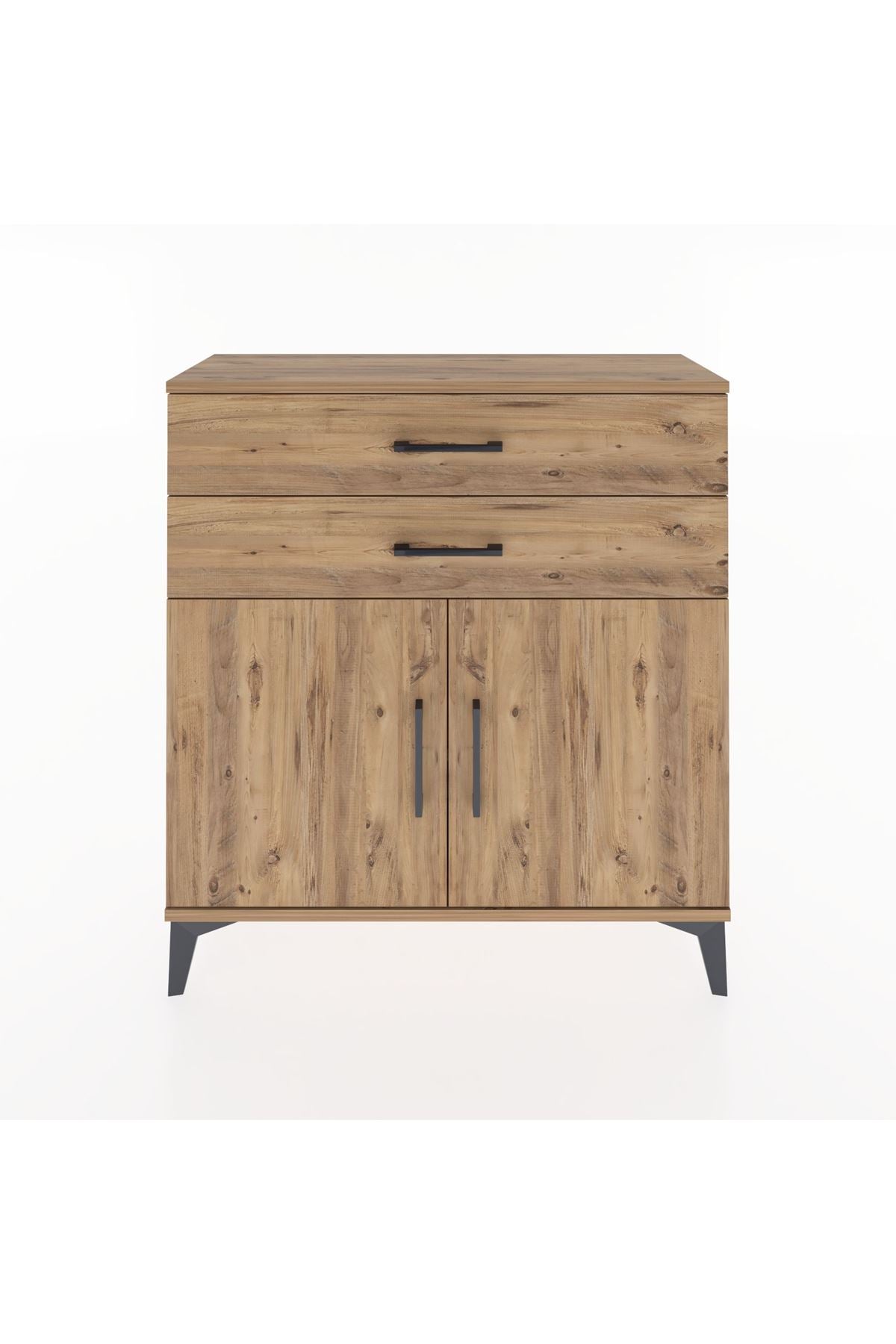Arges Şifonyer Tek Raflı 2 Çekmeceli 2 Kapaklı 88x30x96 - S04M063V9A