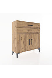 Arges Şifonyer Tek Raflı 2 Çekmeceli 2 Kapaklı 88x30x96 - S04M063V9A