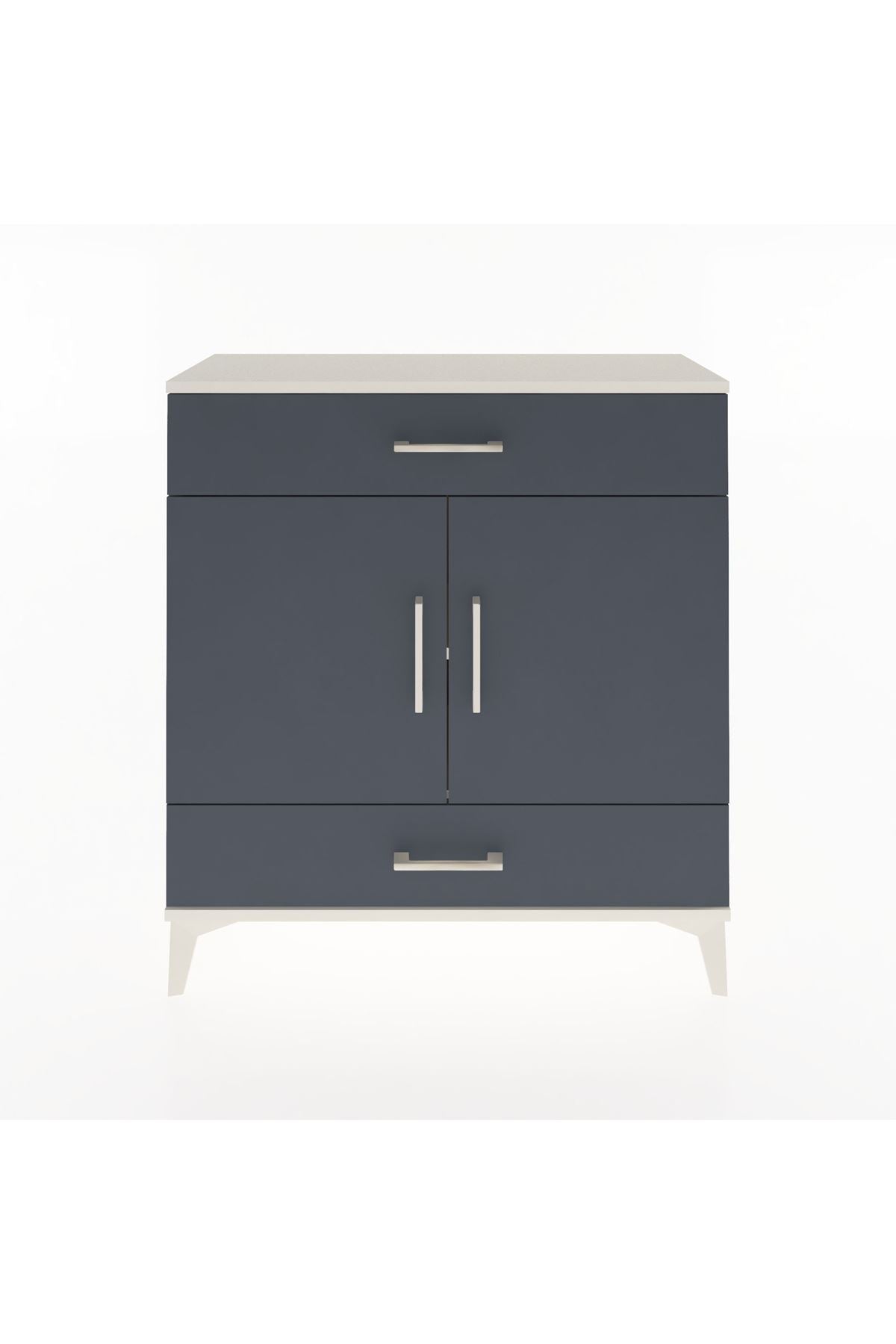 Arges Şifonyer 2 Raflı 2 Çekmeceli 2 Kapaklı 88x30x96 - S04M064V2A