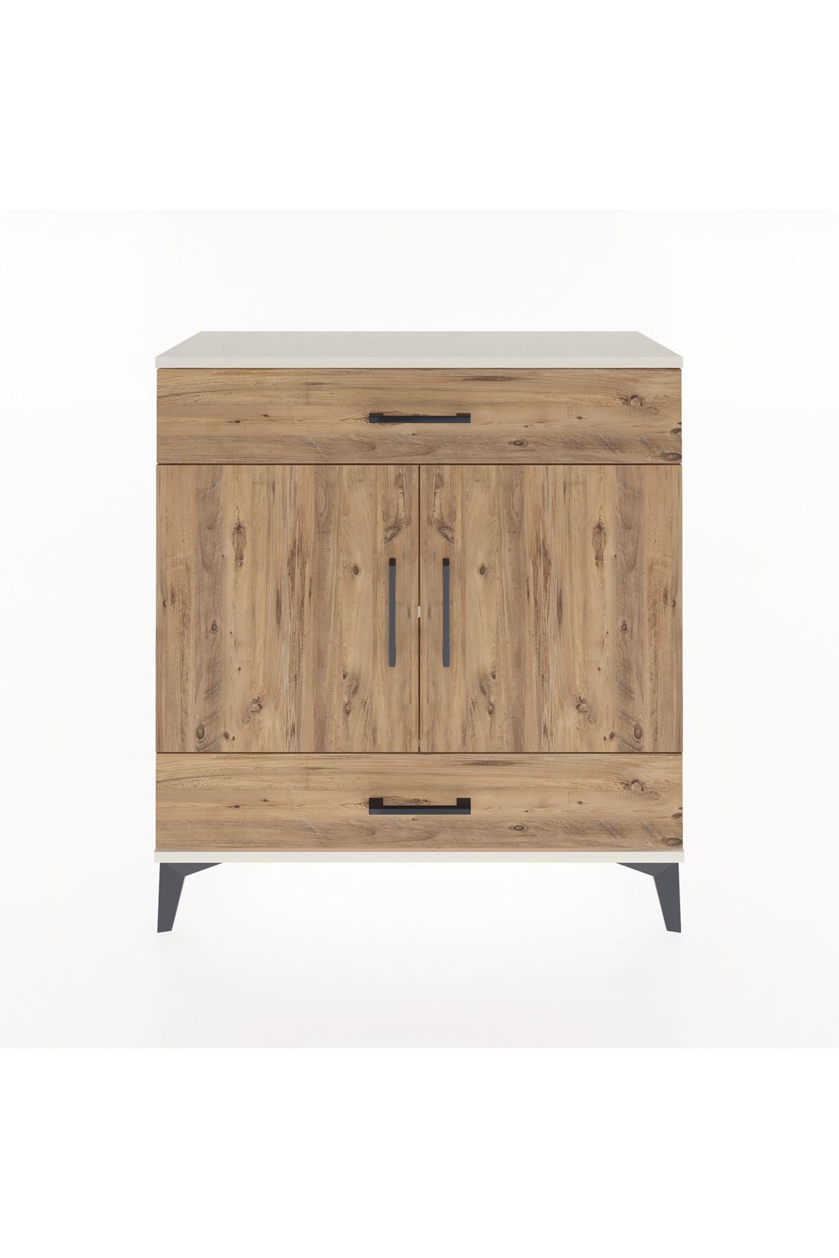 Arges Şifonyer 2 Raflı 2 Çekmeceli 2 Kapaklı 88x30x96 - S04M064V3A