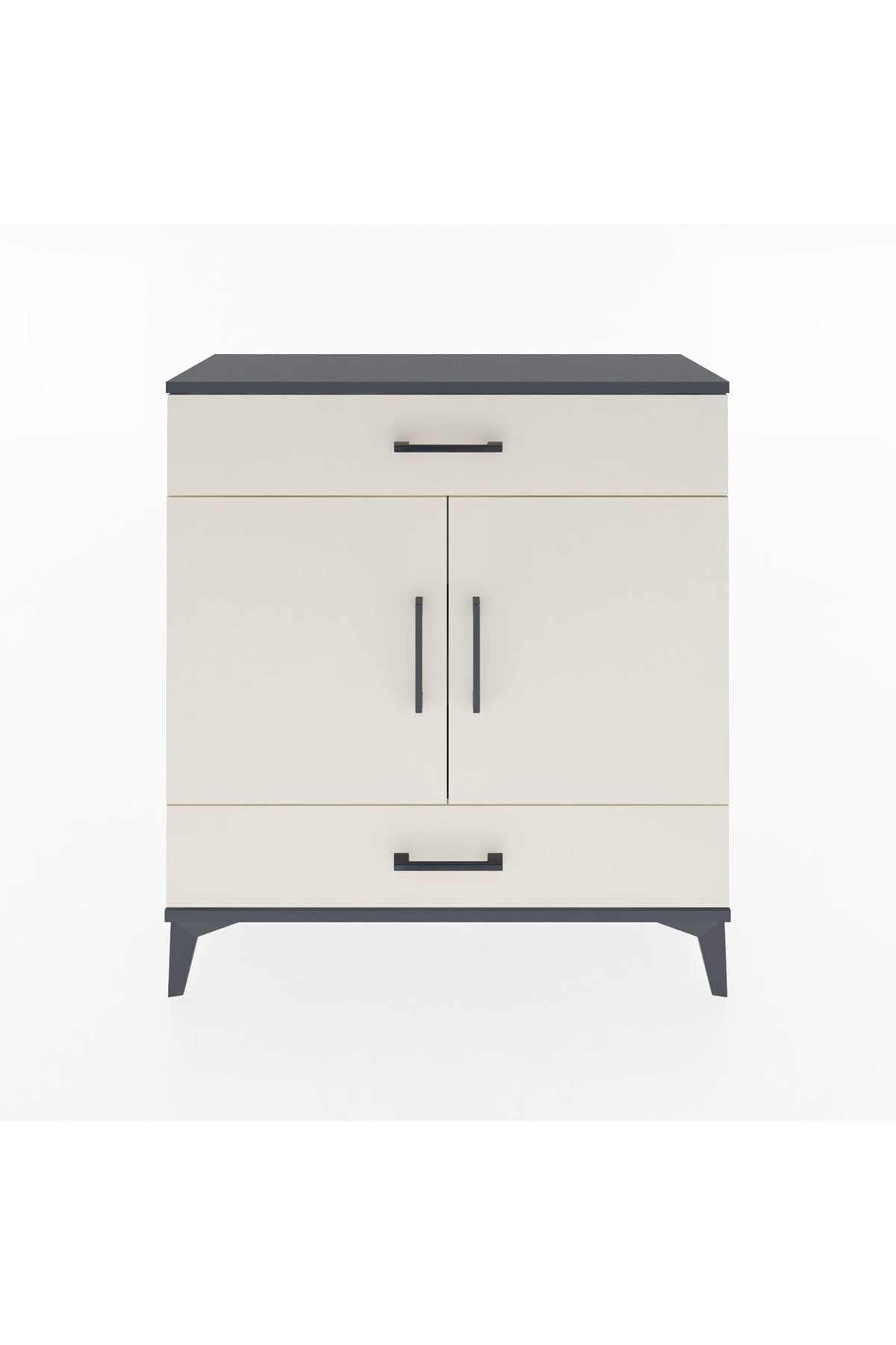 Arges Şifonyer 2 Raflı 2 Çekmeceli 2 Kapaklı 88x30x96 - S04M064V4A