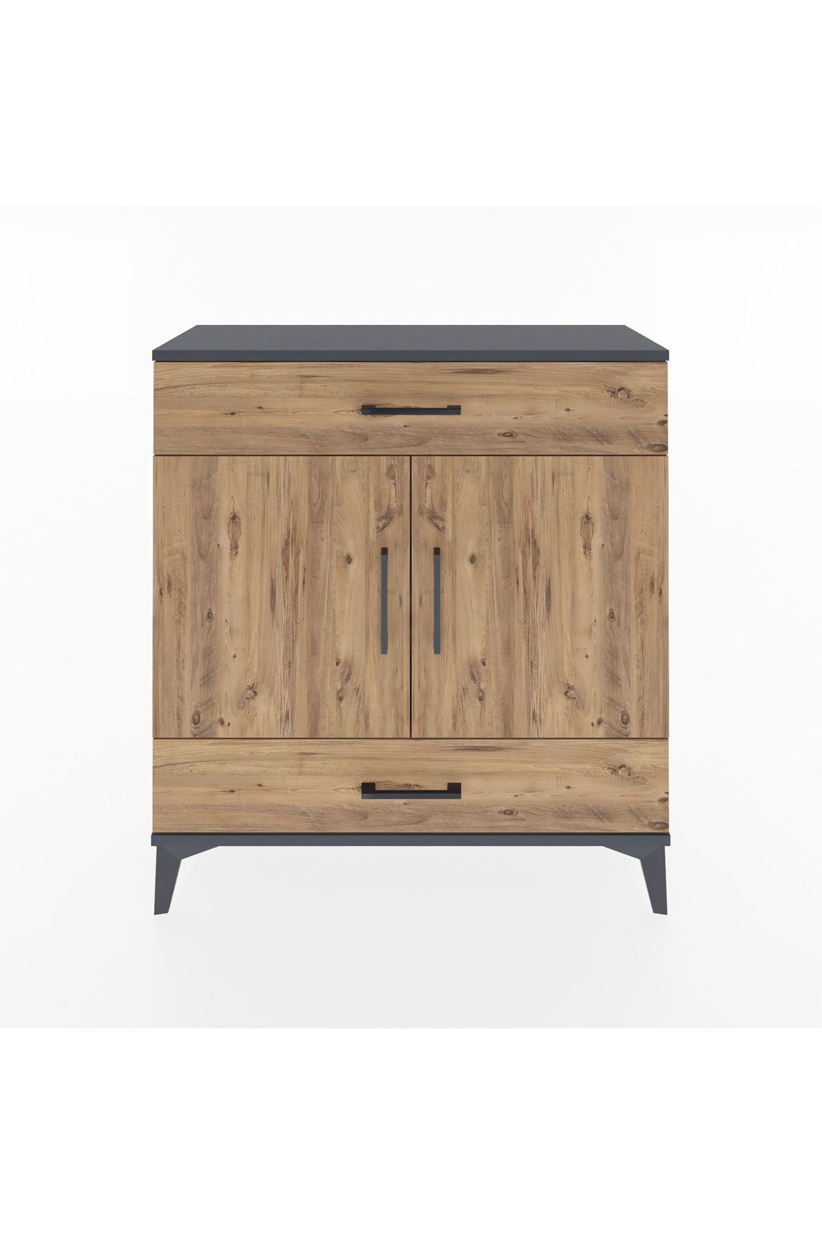 Arges Şifonyer 2 Raflı 2 Çekmeceli 2 Kapaklı 88x30x96 - S04M064V6A