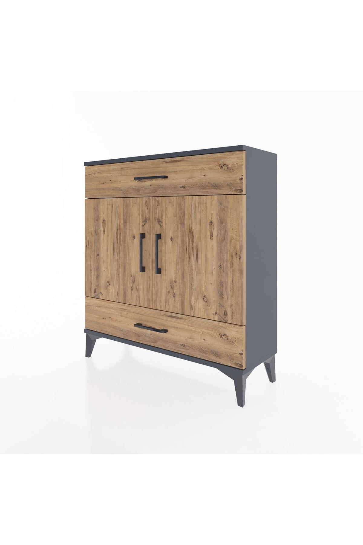 Arges Şifonyer 2 Raflı 2 Çekmeceli 2 Kapaklı 88x30x96 - S04M064V6A
