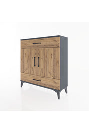 Arges Şifonyer 2 Raflı 2 Çekmeceli 2 Kapaklı 88x30x96 - S04M064V6A