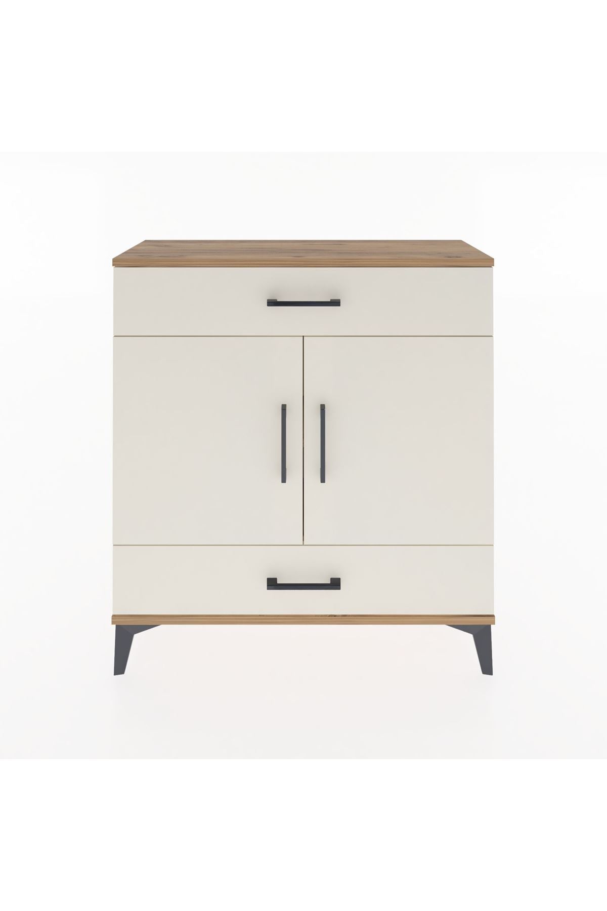 Arges Şifonyer 2 Raflı 2 Çekmeceli 2 Kapaklı 88x30x96 - S04M064V7A