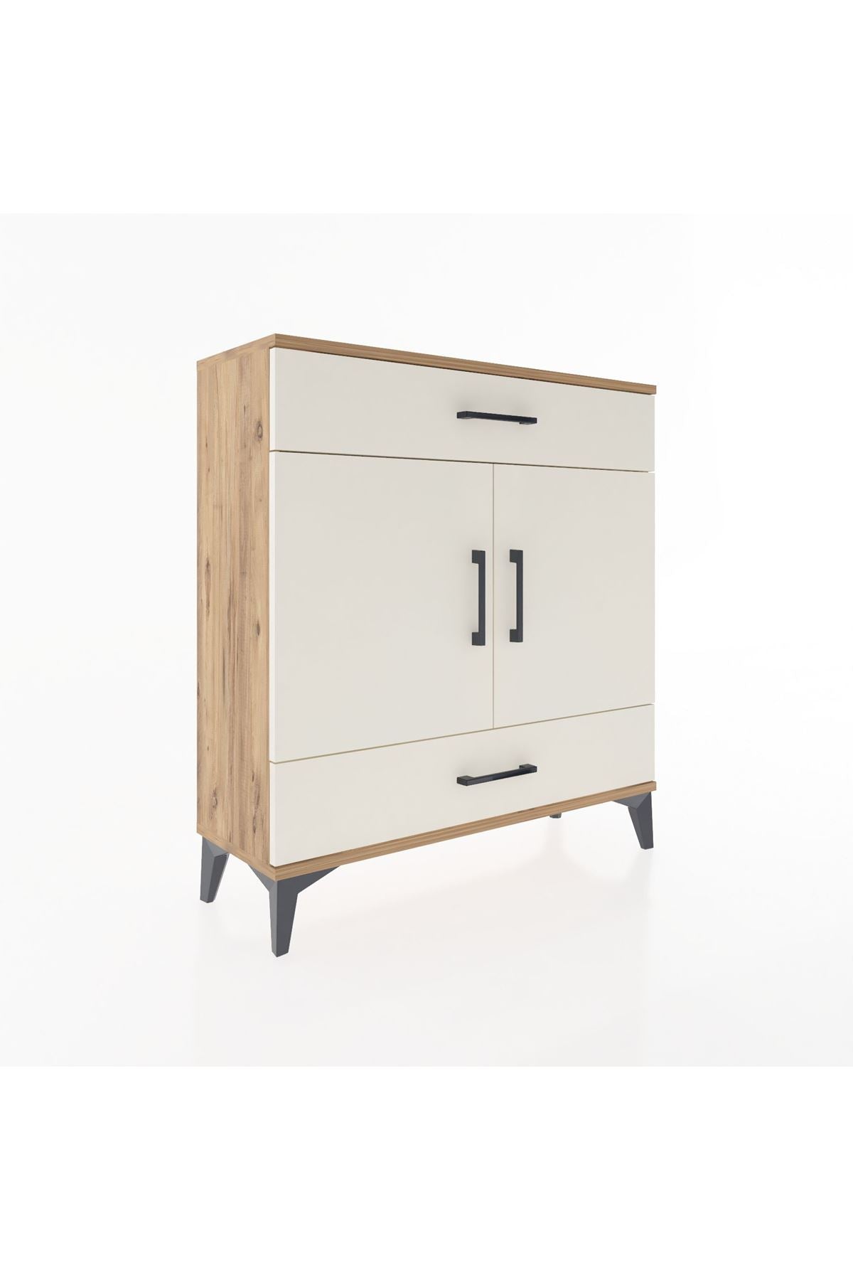 Arges Şifonyer 2 Raflı 2 Çekmeceli 2 Kapaklı 88x30x96 - S04M064V7A