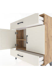 Arges Şifonyer 2 Raflı 2 Çekmeceli 2 Kapaklı 88x30x96 - S04M064V7A