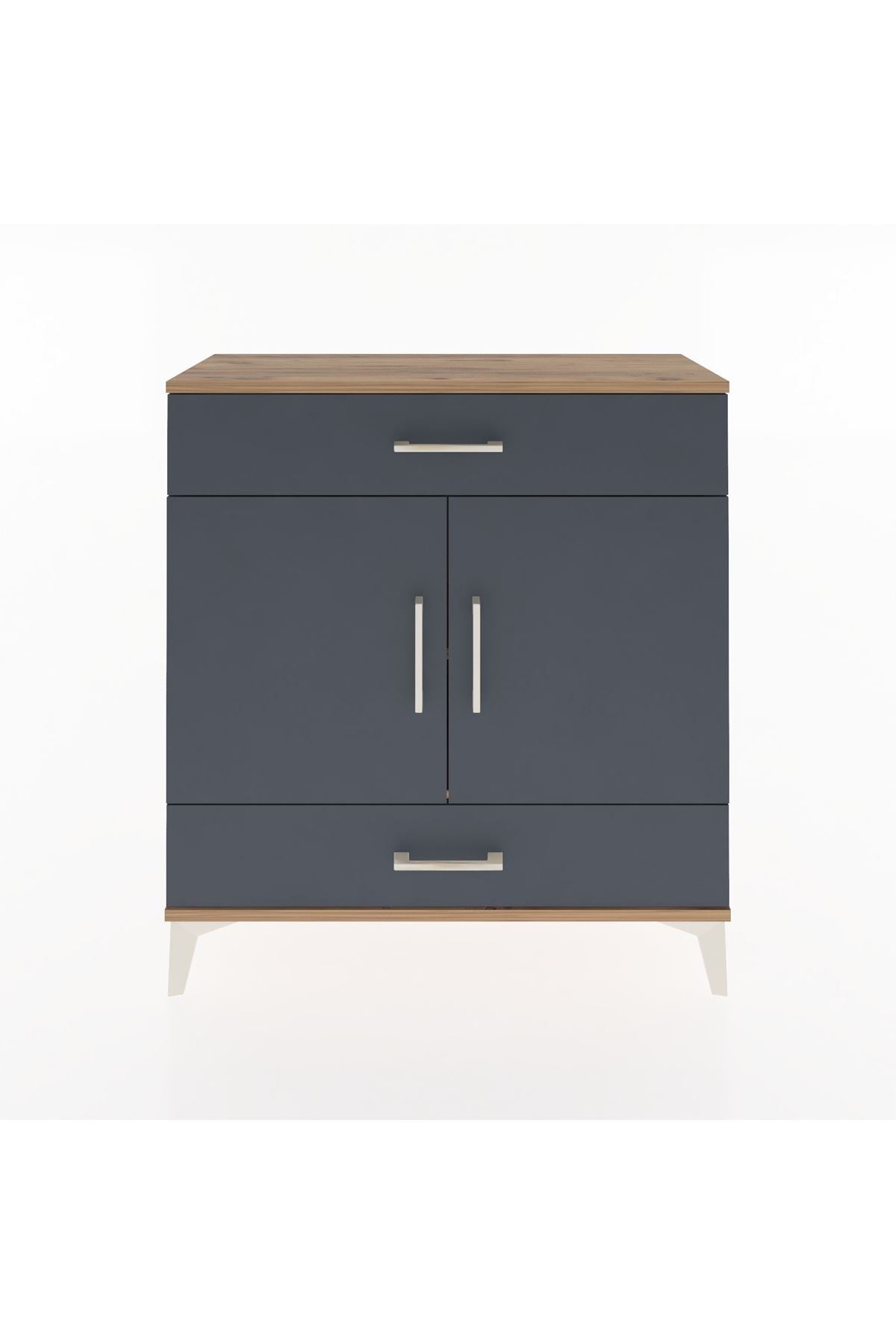 Arges Şifonyer 2 Raflı 2 Çekmeceli 2 Kapaklı 88x30x96 - S04M064V8A