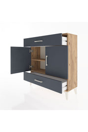 Arges Şifonyer 2 Raflı 2 Çekmeceli 2 Kapaklı 88x30x96 - S04M064V8A