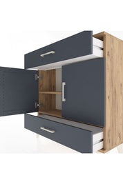 Arges Şifonyer 2 Raflı 2 Çekmeceli 2 Kapaklı 88x30x96 - S04M064V8A