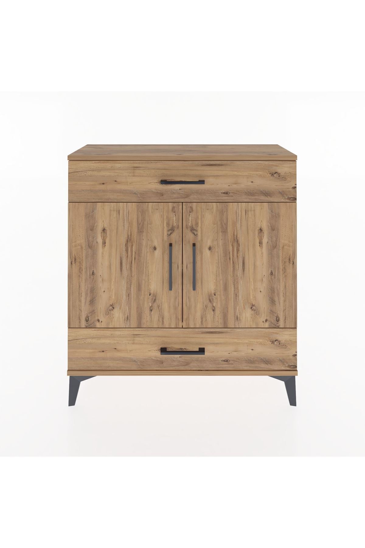 Arges Şifonyer 2 Raflı 2 Çekmeceli 2 Kapaklı 88x30x96 - S04M064V9A