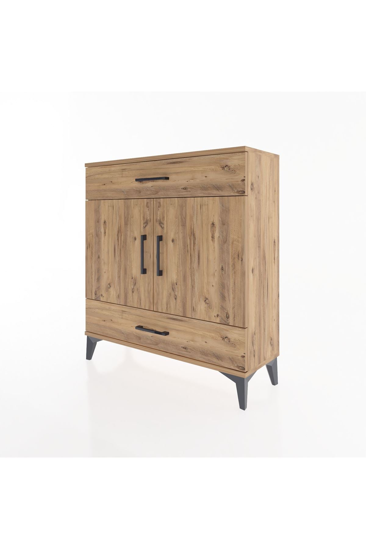 Arges Şifonyer 2 Raflı 2 Çekmeceli 2 Kapaklı 88x30x96 - S04M064V9A
