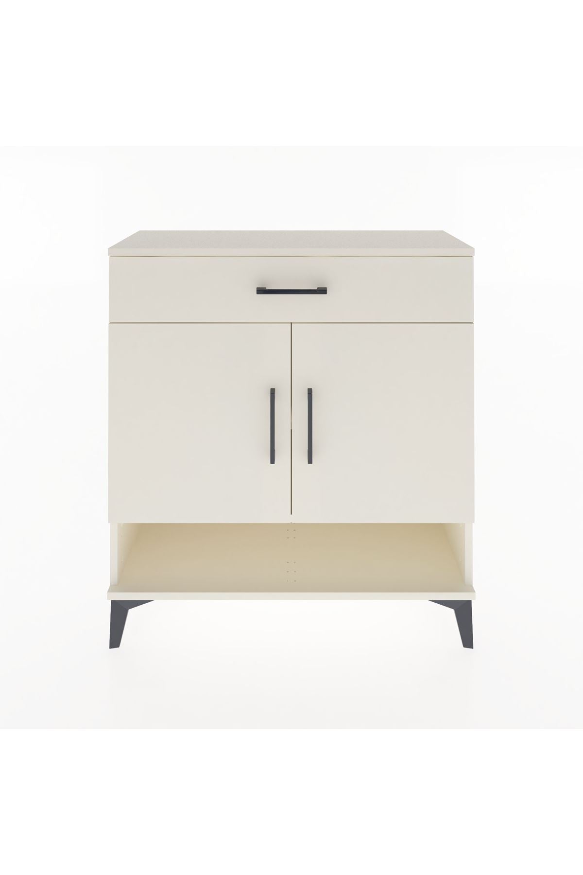 Arges Şifonyer 2 Raflı Tek Çekmeceli 2 Kapaklı 88x30x96 - S04M065V1A