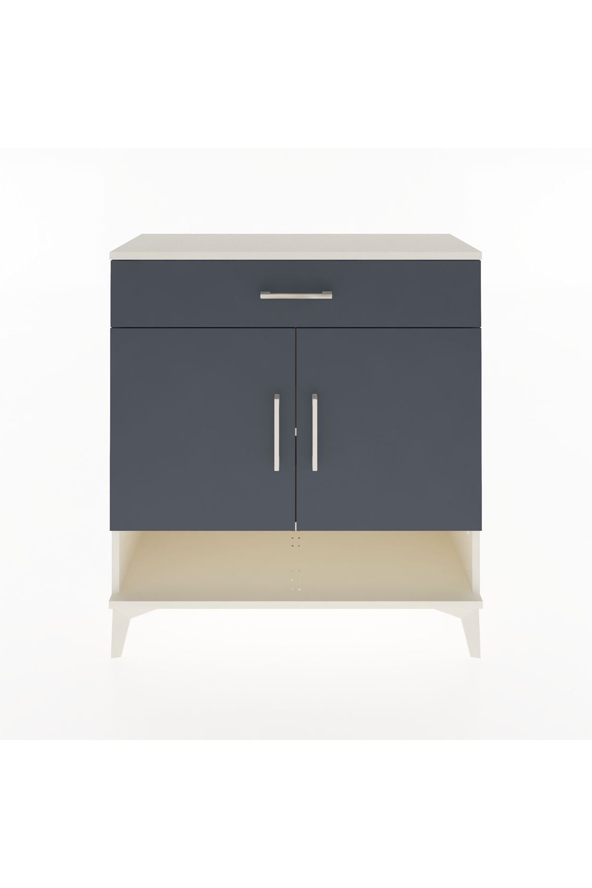Arges Şifonyer 2 Raflı Tek Çekmeceli 2 Kapaklı 88x30x96 - S04M065V2A