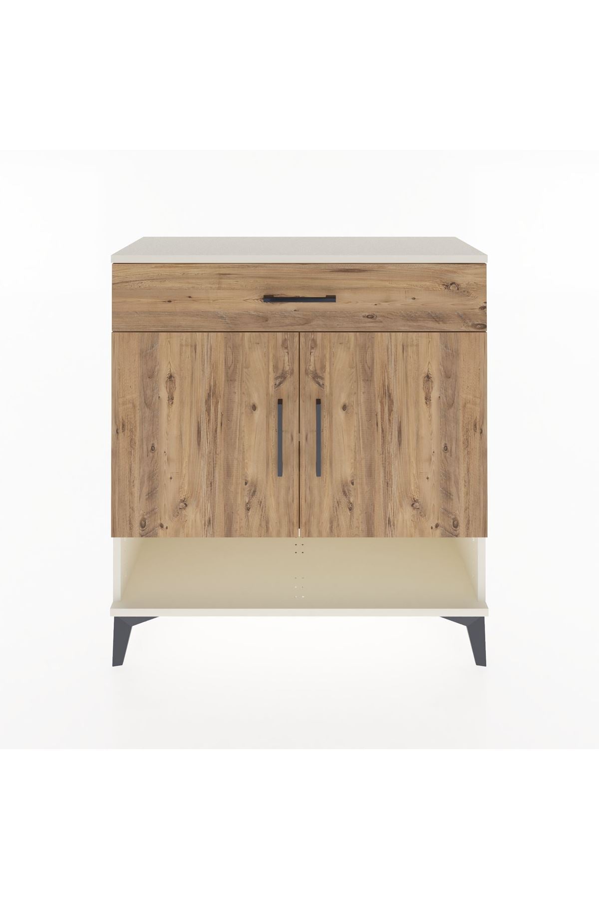 Arges Şifonyer 2 Raflı Tek Çekmeceli 2 Kapaklı 88x30x96 - S04M065V3A