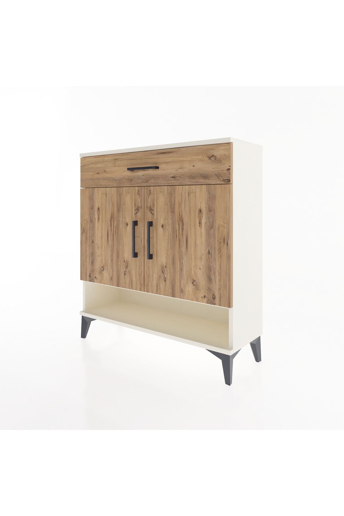 Arges Şifonyer 2 Raflı Tek Çekmeceli 2 Kapaklı 88x30x96 - S04M065V3A