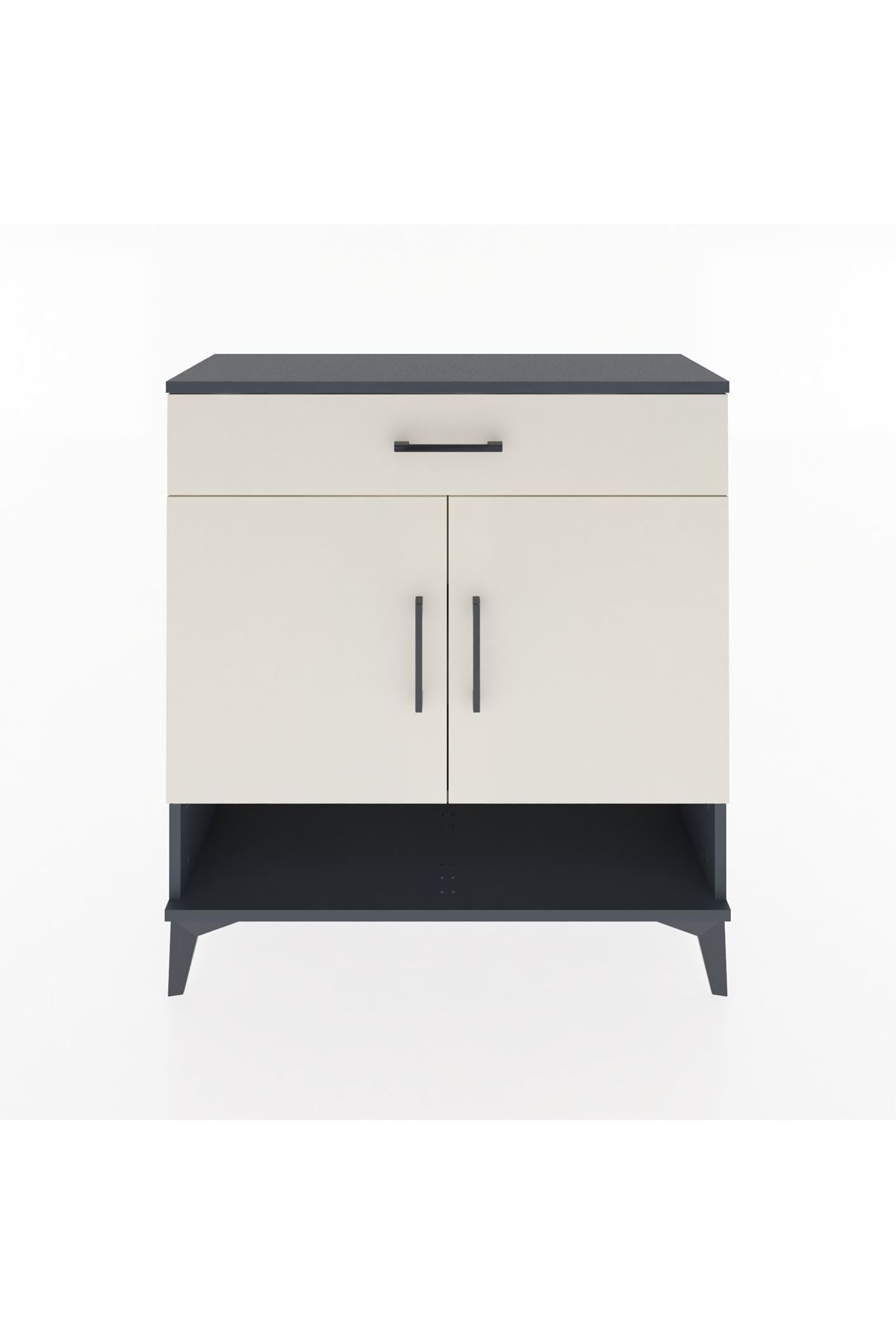 Arges Şifonyer 2 Raflı Tek Çekmeceli 2 Kapaklı 88x30x96 - S04M065V4A