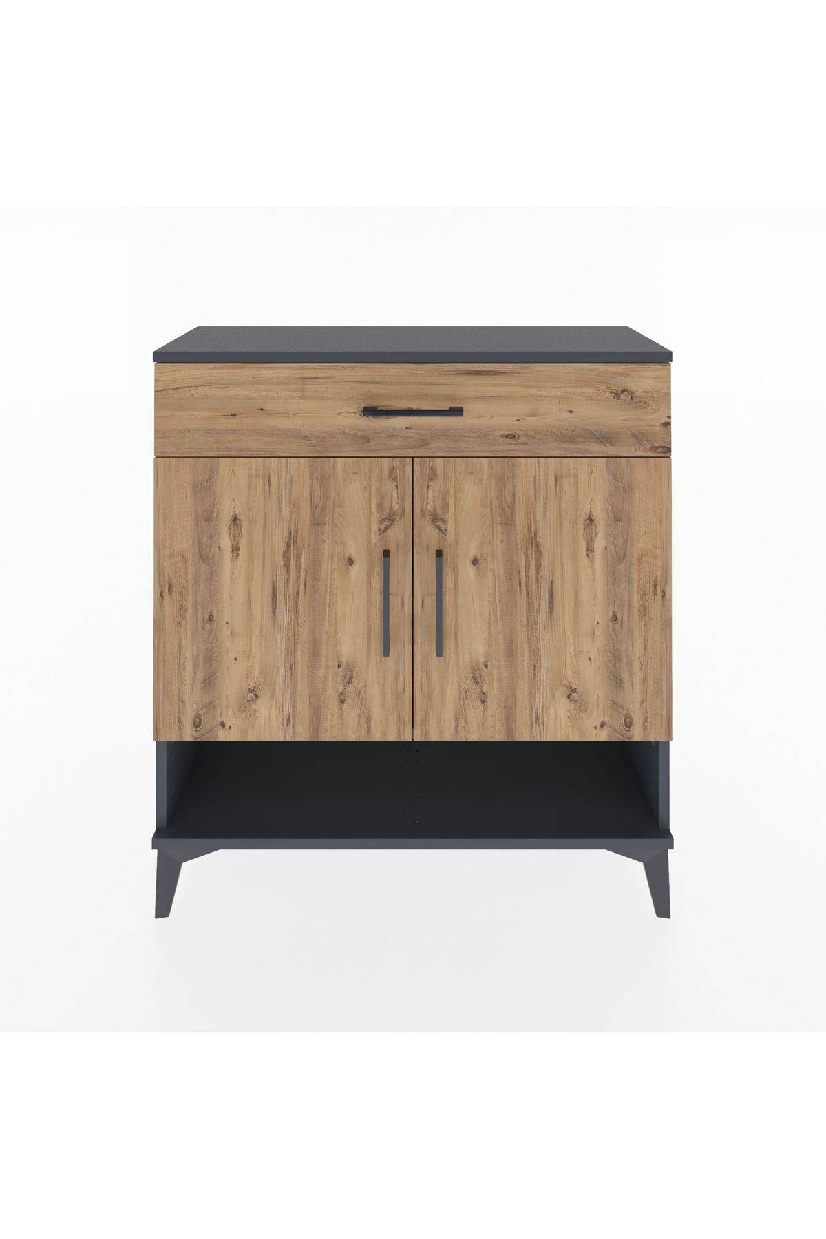 Arges Şifonyer 2 Raflı Tek Çekmeceli 2 Kapaklı 88x30x96 - S04M065V6A