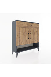 Arges Şifonyer 2 Raflı Tek Çekmeceli 2 Kapaklı 88x30x96 - S04M065V6A