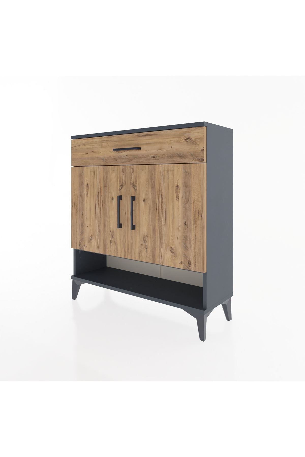 Arges Şifonyer 2 Raflı Tek Çekmeceli 2 Kapaklı 88x30x96 - S04M065V6A