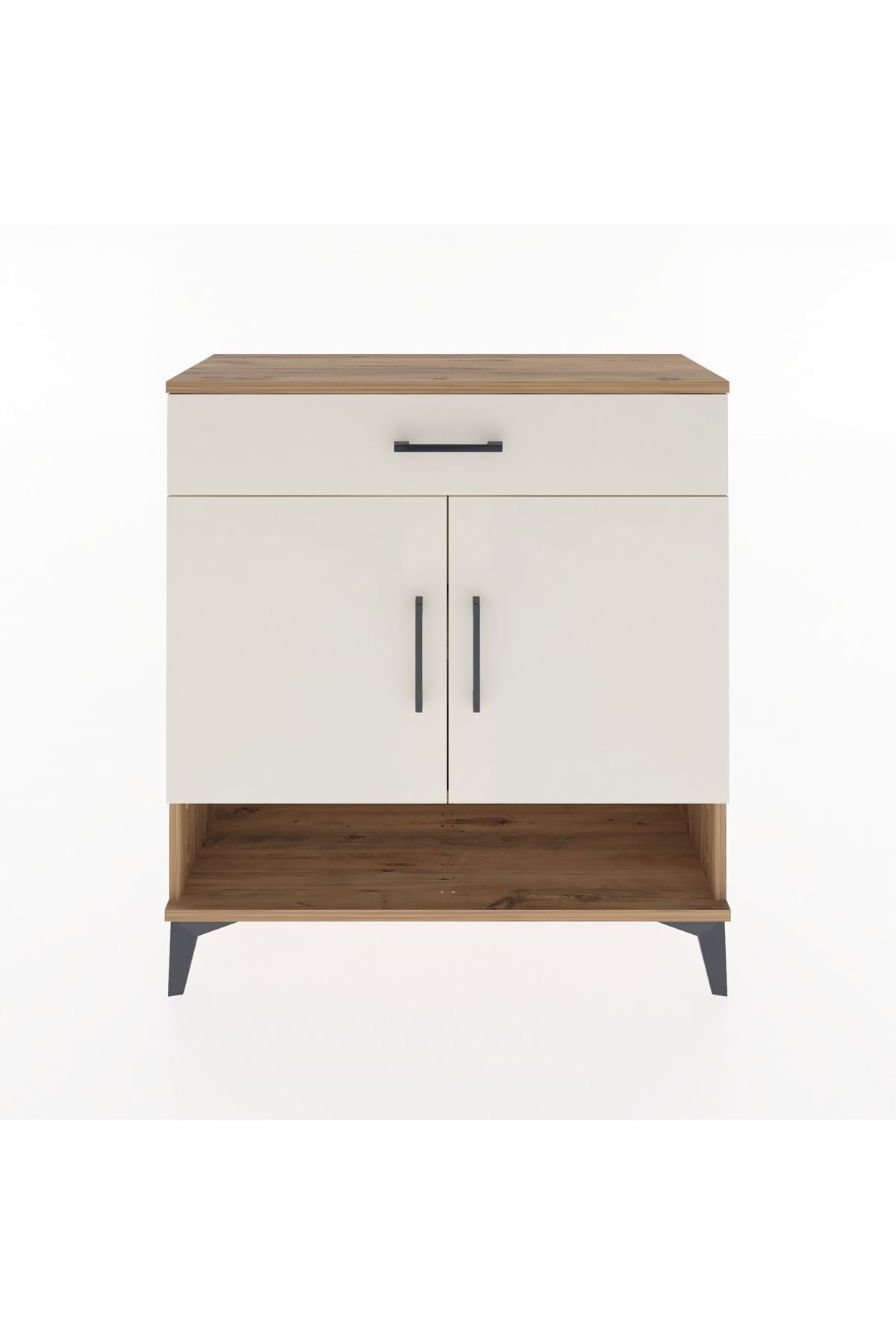 Arges Şifonyer 2 Raflı Tek Çekmeceli 2 Kapaklı 88x30x96 - S04M065V7A