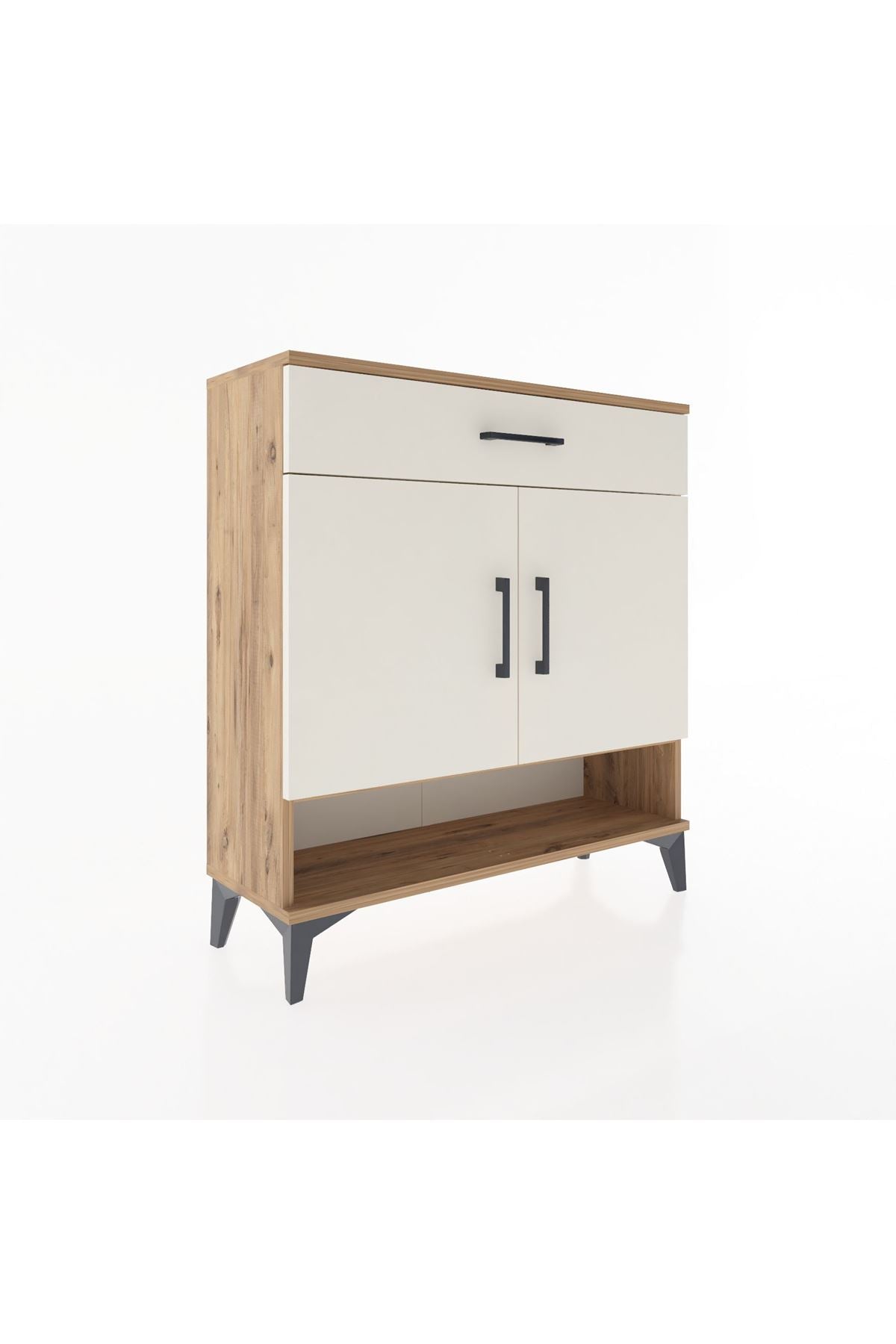 Arges Şifonyer 2 Raflı Tek Çekmeceli 2 Kapaklı 88x30x96 - S04M065V7A