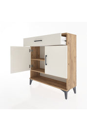 Arges Şifonyer 2 Raflı Tek Çekmeceli 2 Kapaklı 88x30x96 - S04M065V7A