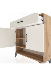 Arges Şifonyer 2 Raflı Tek Çekmeceli 2 Kapaklı 88x30x96 - S04M065V7A