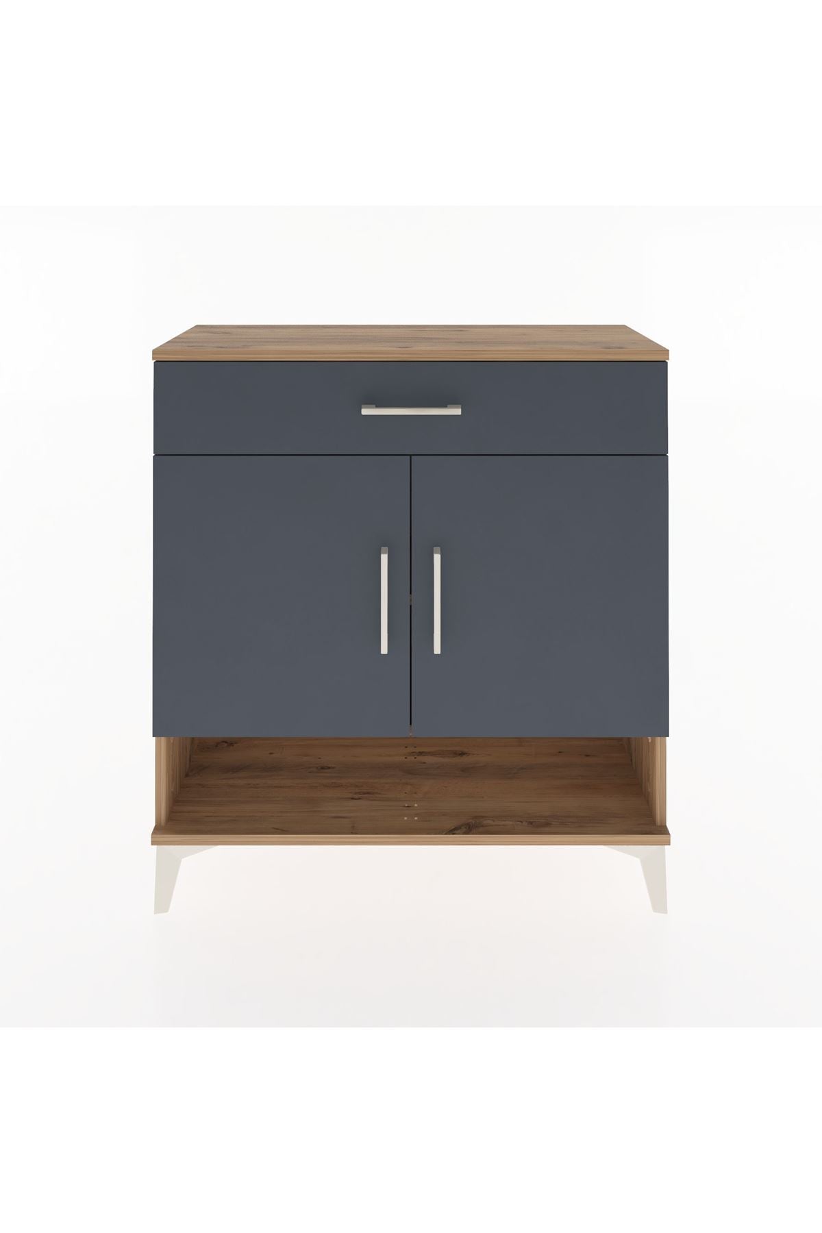 Arges Şifonyer 2 Raflı Tek Çekmeceli 2 Kapaklı 88x30x96 - S04M065V8A