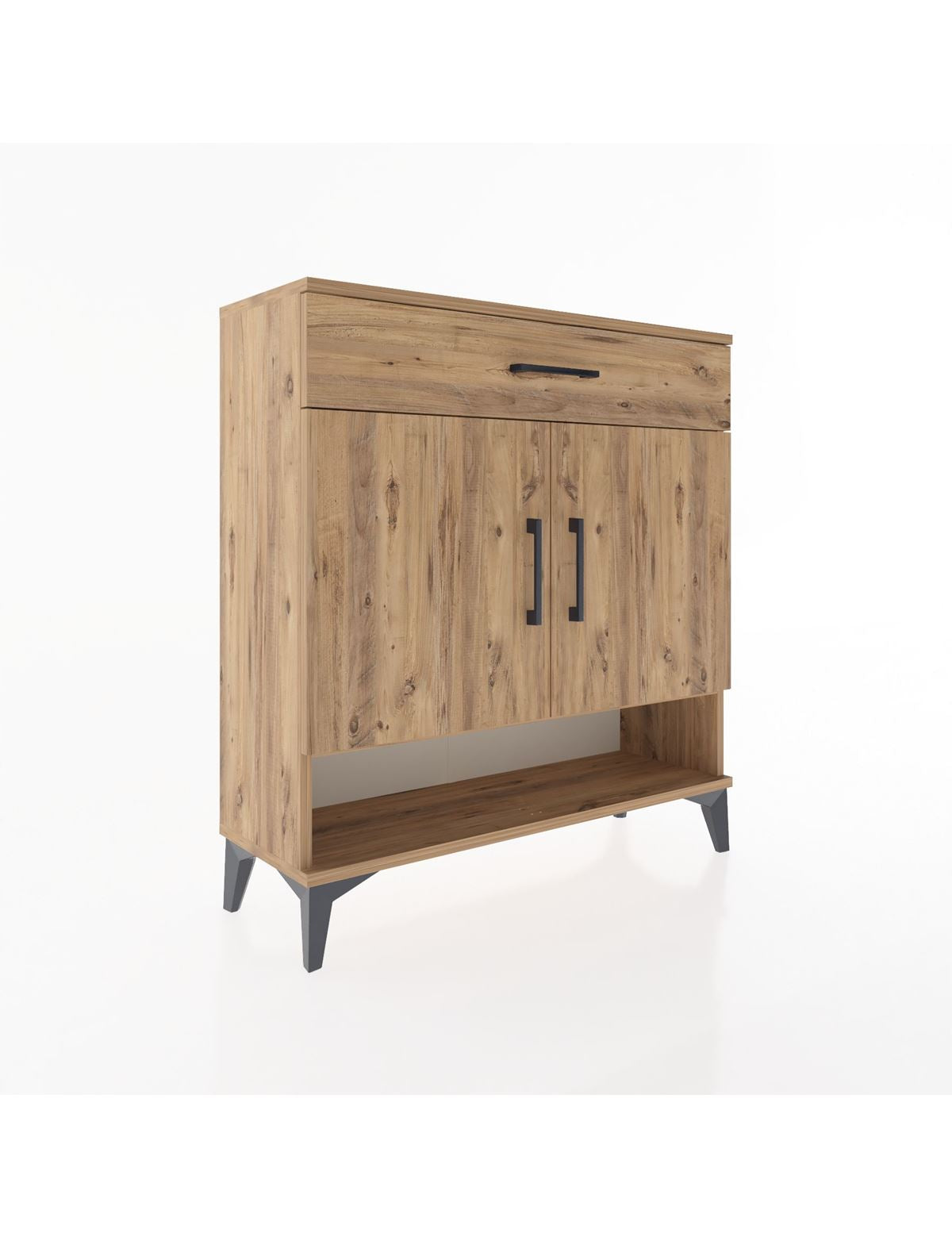 Arges Şifonyer 2 Raflı Tek Çekmeceli 2 Kapaklı 88x30x96 - S04M065V9A