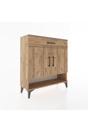 Arges Şifonyer 2 Raflı Tek Çekmeceli 2 Kapaklı 88x30x96 - S04M065V9A