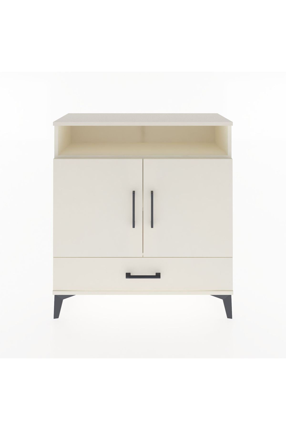 Arges Şifonyer 3 Raflı Tek Çekmeceli 2 Kapaklı 88x30x96 - S04M066V1A