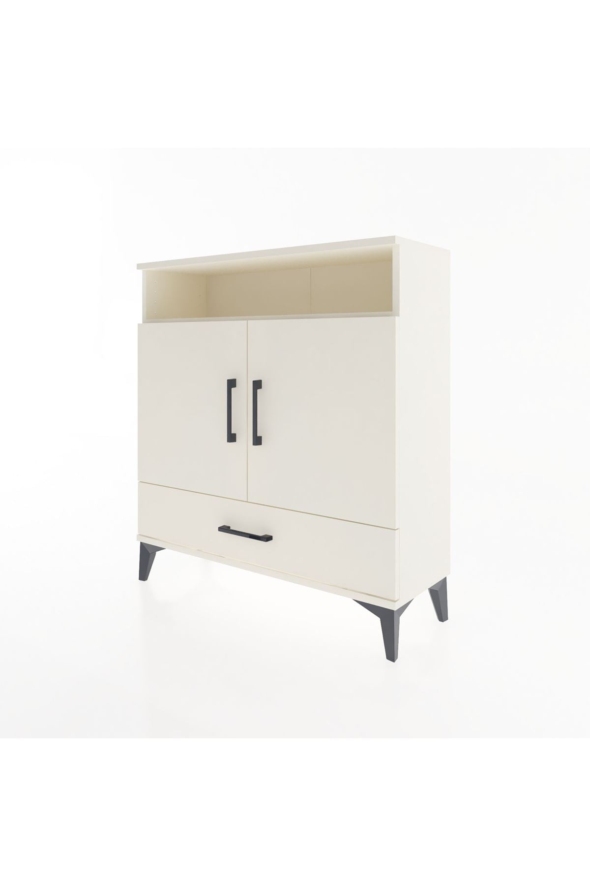 Arges Şifonyer 3 Raflı Tek Çekmeceli 2 Kapaklı 88x30x96 - S04M066V1A