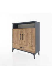 Arges Şifonyer 3 Raflı Tek Çekmeceli 2 Kapaklı 88x30x96 - S04M066V6A