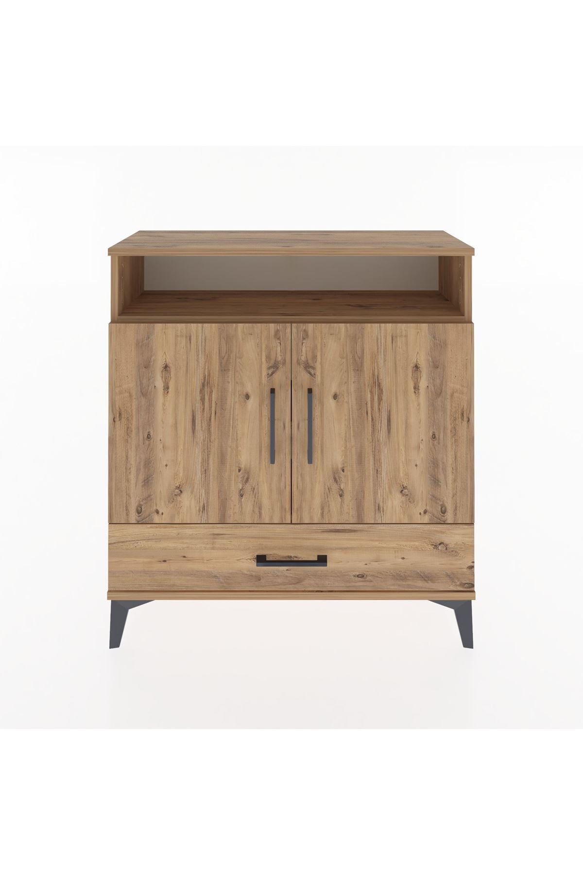 Arges Şifonyer 3 Raflı Tek Çekmeceli 2 Kapaklı 88x30x96 - S04M066V9A