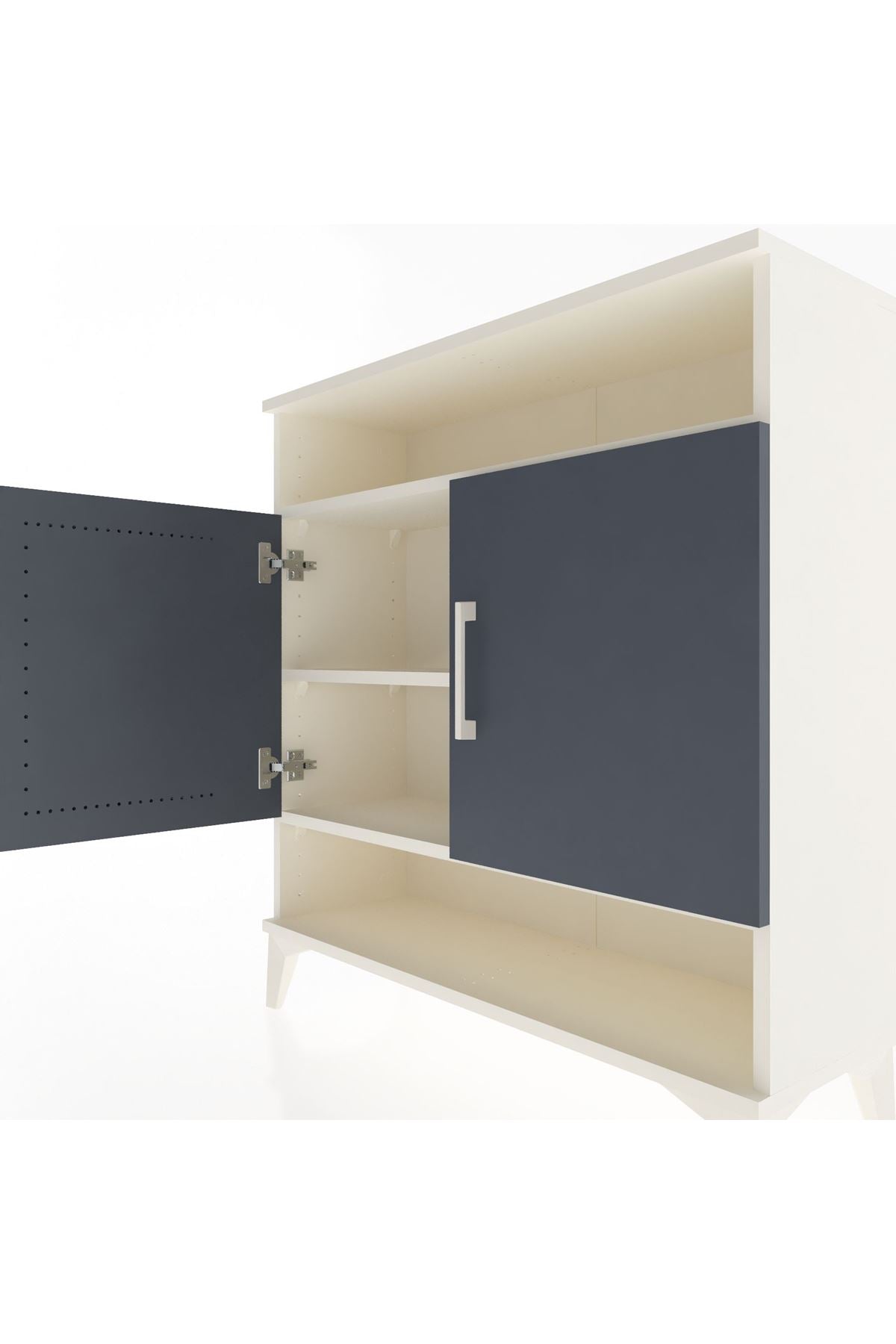 Arges Şifonyer 3 Raflı 2 Kapaklı 88x30x96 - S04M067V2A