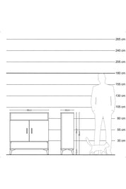 Arges Şifonyer 3 Raflı 2 Kapaklı 88x30x96 - S04M067V4A