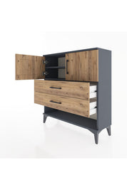 Arges Şifonyer 2 Raflı 2 Çekmeceli 2 Kapaklı 88x30x96 - S04M030V6A