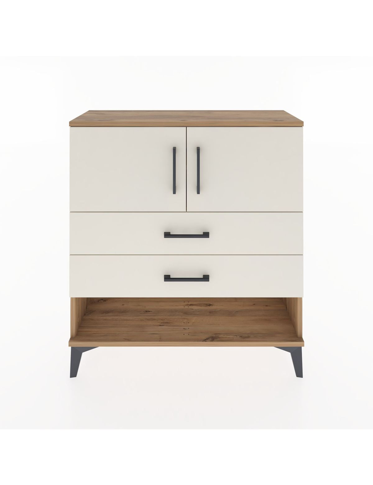 Arges Şifonyer 2 Raflı 2 Çekmeceli 2 Kapaklı 88x30x96 - S04M030V7A