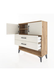 Arges Şifonyer 2 Raflı 2 Çekmeceli 2 Kapaklı 88x30x96 - S04M030V7A