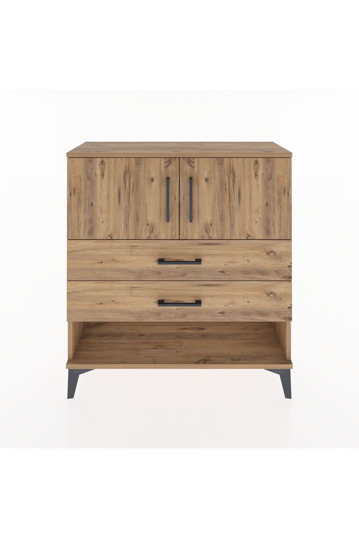 Arges Şifonyer 2 Raflı 2 Çekmeceli 2 Kapaklı 88x30x96 - S04M030V9A