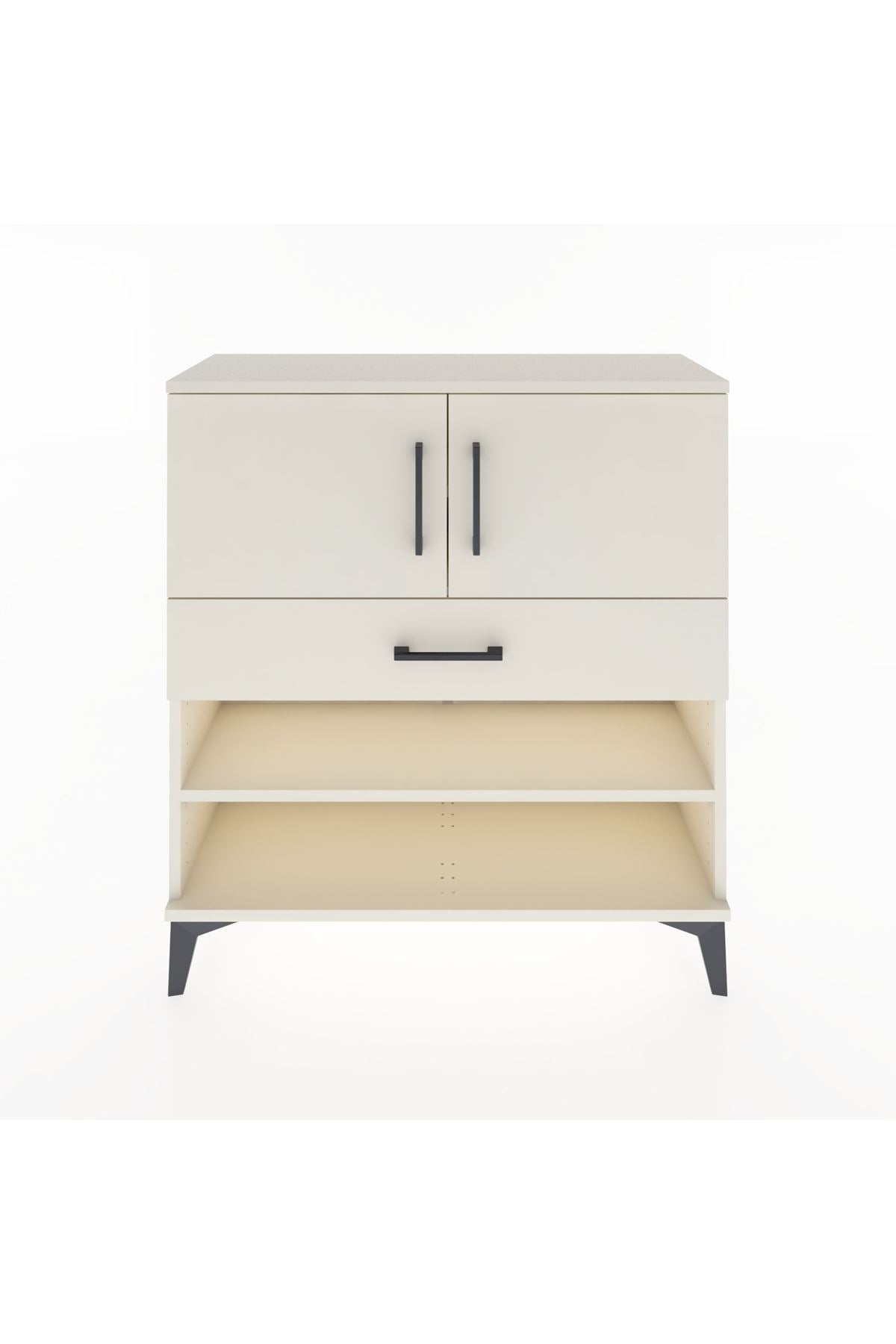 Arges Şifonyer 3 Raflı Tek Çekmeceli 2 Kapaklı 88x30x96 - S04M031V1A