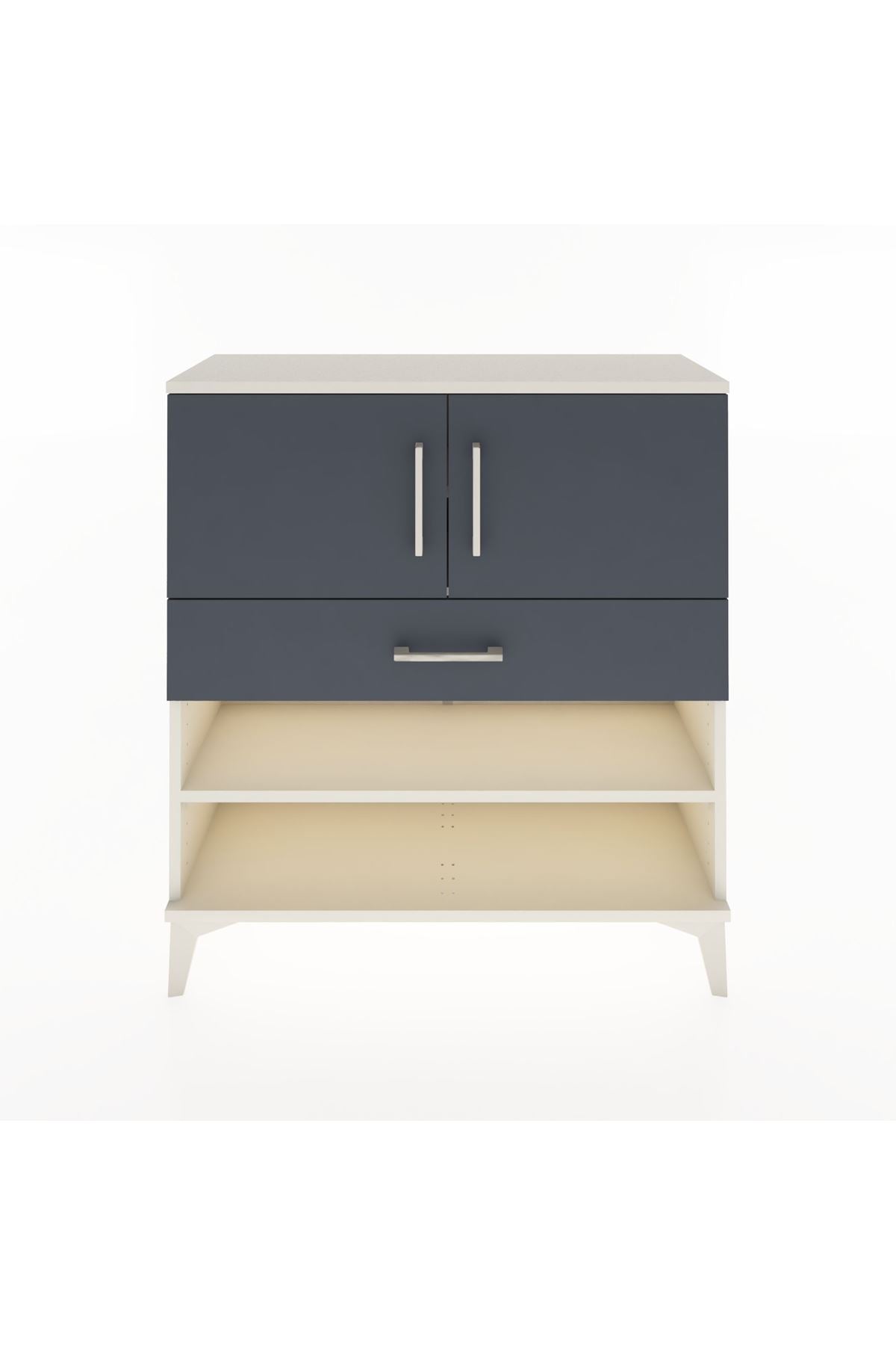 Arges Şifonyer 3 Raflı Tek Çekmeceli 2 Kapaklı 88x30x96 - S04M031V2A