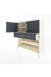 Arges Şifonyer 3 Raflı Tek Çekmeceli 2 Kapaklı 88x30x96 - S04M031V2A