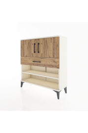Arges Şifonyer 3 Raflı Tek Çekmeceli 2 Kapaklı 88x30x96 - S04M031V3A
