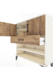 Arges Şifonyer 3 Raflı Tek Çekmeceli 2 Kapaklı 88x30x96 - S04M031V3A