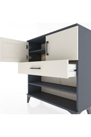 Arges Şifonyer 3 Raflı Tek Çekmeceli 2 Kapaklı 88x30x96 - S04M031V4A