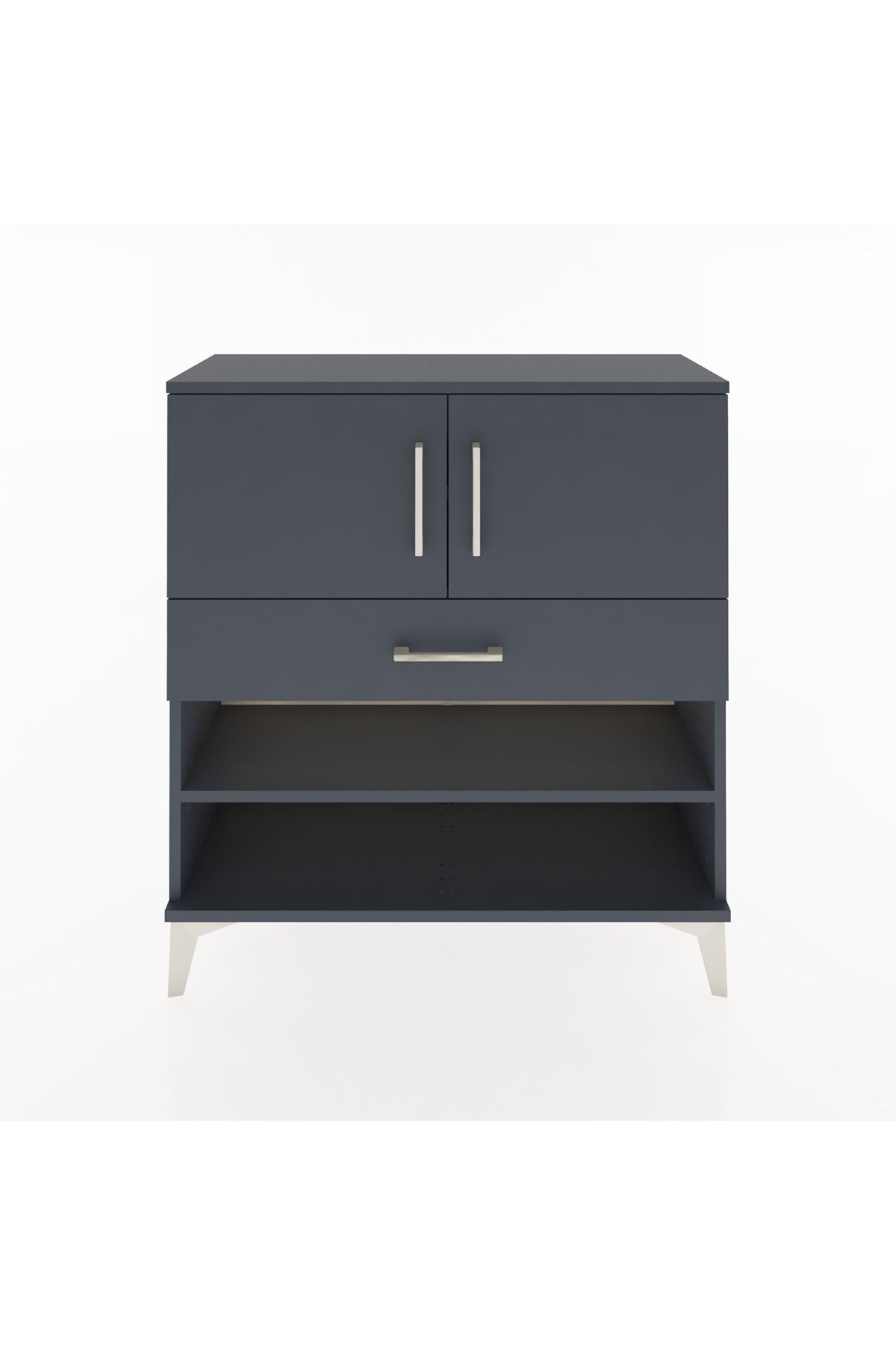 Arges Şifonyer 3 Raflı Tek Çekmeceli 2 Kapaklı 88x30x96 - S04M031V5A